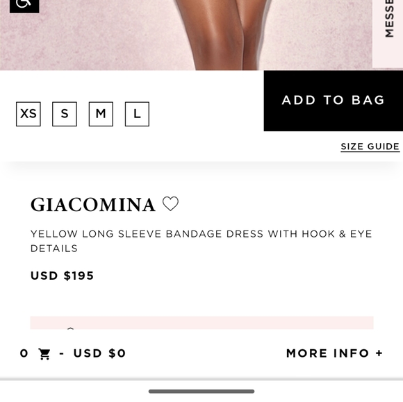 House of CB Yellow Bandage Dress Small - Picture 9 of 9